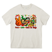 Cream peace love cinco de mayo Heavy Core Tee - Zillion Design Studio