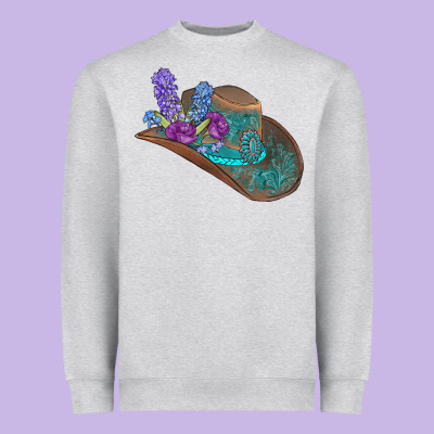 Cowboy Hat Heavyweight Sweatshirt Designed By Adodesignshop