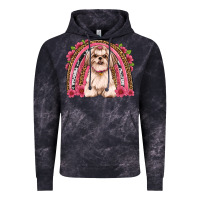 Cloud Black shih tzu floral rainbow Vintage Hoodie - JahusDesignShop