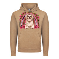 Vintage Coffee shih tzu floral rainbow Vintage Hoodie - JahusDesignShop