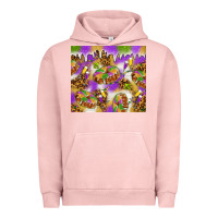 Pigment Salmon Mardi Gras with king cake tumbler Urban Hoodie - HowdyJamesFarm