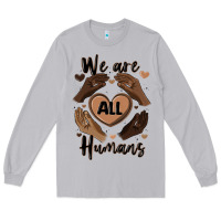 Moon Dust we are all humans Long Sleeve Tee - MaliasSmallBusiness