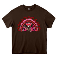Chocolate Brown valentine's day baby cow rainbow Heavy Core Tee - RanaPortraitStore