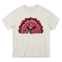 Cream valentine's day baby cow rainbow Heavy Core Tee - RanaPortraitStore