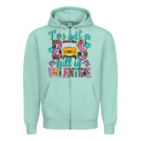 Seafoam ive got a bus full of valentine Zipper Hoodie - NancyCooperArtShop