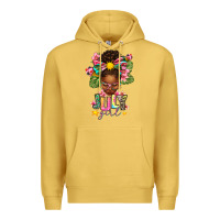 Antique Gold July Girl Afro Woman Summer Premium Hoodie - texasbilliewilder