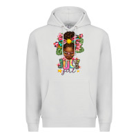 Dove Grey July Girl Afro Woman Summer Premium Hoodie - texasbilliewilder