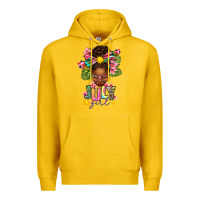 Lemon July Girl Afro Woman Summer Premium Hoodie - texasbilliewilder
