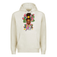 Oatmeal Heather July Girl Afro Woman Summer Premium Hoodie - texasbilliewilder