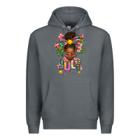 Rock July Girl Afro Woman Summer Premium Hoodie - texasbilliewilder