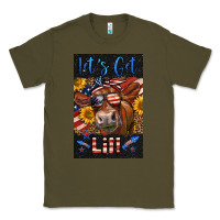 Army Green Western Let's Get Lit Cow Classic Tee - LillyAllenDesigns