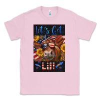 Bubblegum Pink Western Let's Get Lit Cow Classic Tee - LillyAllenDesigns
