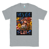 Heather Grey Western Let's Get Lit Cow Classic Tee - LillyAllenDesigns