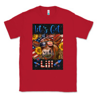 Red Western Let's Get Lit Cow Classic Tee - LillyAllenDesigns