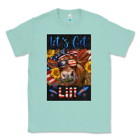 Seafoam Western Let's Get Lit Cow Classic Tee - LillyAllenDesigns