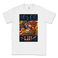 White Western Let's Get Lit Cow Classic Tee - LillyAllenDesigns