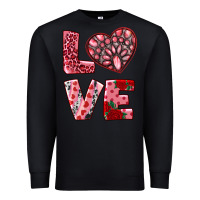 Black love  with pink gemstone Premium Sweatshirt - RanaPortraitStore