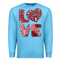 Ocean Blue love  with pink gemstone Premium Sweatshirt - RanaPortraitStore