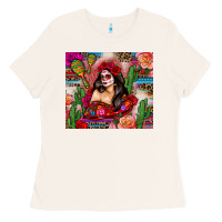 Bone mexico girl serape Ladies Tee - Zillion Design Studio