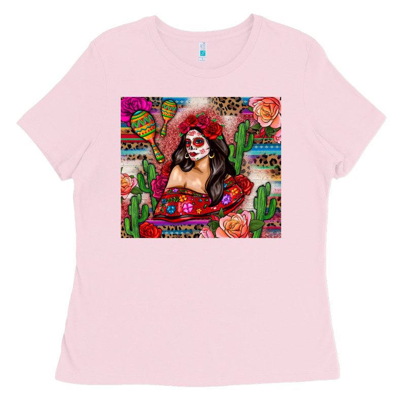 Mexico Girl Serape Ladies Tee by Zillion Design Studio | Teevron
