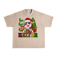 French Oak ho ho heifer little cute christmas cow Urban Heavy Tee - AdoDesignShop