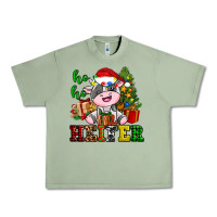 Oil Green ho ho heifer little cute christmas cow Urban Heavy Tee - AdoDesignShop