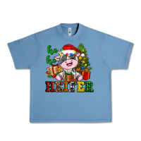 Pebble Blue ho ho heifer little cute christmas cow Urban Heavy Tee - AdoDesignShop