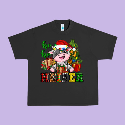 Ho Ho Heifer Little Cute Christmas Cow Urban Heavy Tee Designed By Adodesignshop