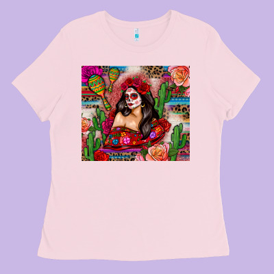 Mexico Girl Serape Ladies Tee Designed By Zillion Design Studio