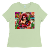 Matcha mexico girl serape Ladies Tee - Zillion Design Studio
