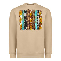 Mushroom western cowhide leopard turquoise brushstrokes Heavyweight Sweatshirt - Artiststas