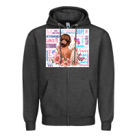 Charcoal Heather positive affirmations girl Zipper Hoodie - MaliasSmallBusiness