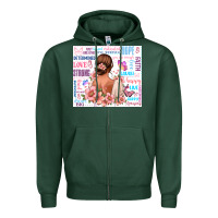 Sports Green positive affirmations girl Zipper Hoodie - MaliasSmallBusiness