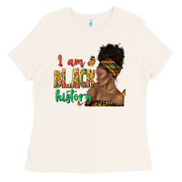 I Am Black History Afro Black Woman Juneteenth Ladies Tee | Teevron