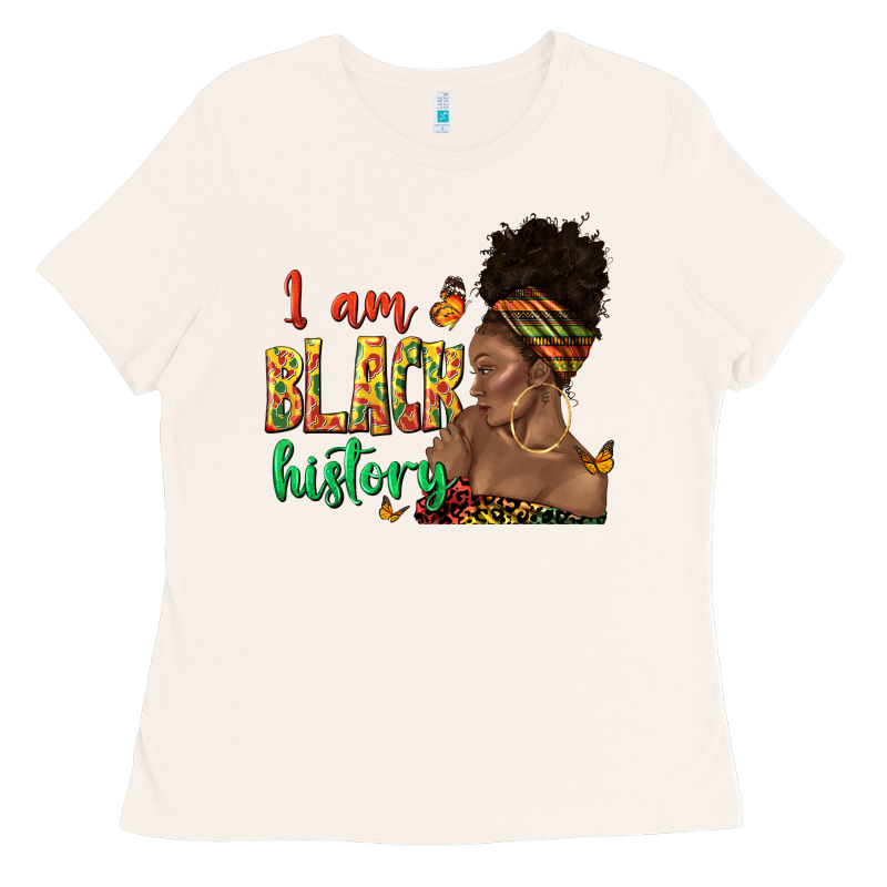 I Am Black History Afro Black Woman Juneteenth Ladies Tee by texasbilliewilder | Teevron