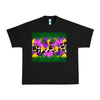 Black mardi gras Leopard and heart Urban Heavy Tee - AdoDesignShop