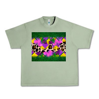 Oil Green mardi gras Leopard and heart Urban Heavy Tee - AdoDesignShop