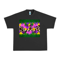 Pigment Black mardi gras Leopard and heart Urban Heavy Tee - AdoDesignShop