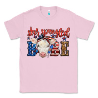 Bubblegum Pink Western Star Spangled Baby Cow Classic Tee - LillyAllenDesigns