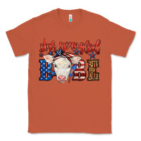 Copper Western Star Spangled Baby Cow Classic Tee - LillyAllenDesigns