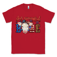 Red Western Star Spangled Baby Cow Classic Tee - LillyAllenDesigns