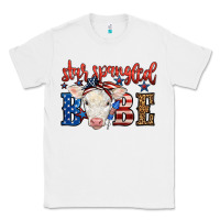 White Western Star Spangled Baby Cow Classic Tee - LillyAllenDesigns