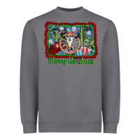 Storm merry christmas western bull skull Heavyweight Sweatshirt - AdoDesignShop
