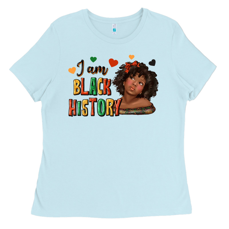I Am Black History Afro Girl Ladies Tee by texasbilliewilder | Teevron