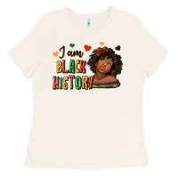 Bone i am black history afro girl Ladies Tee - texasbilliewilder