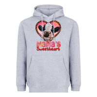 Heather Grey mamas sweetheart baby cow Heavyweight Hoodie - RanaPortraitStore
