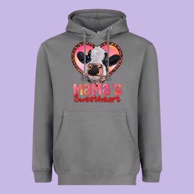 Mamas Sweetheart Baby Cow Heavyweight Hoodie Designed By Ranaportraitstore