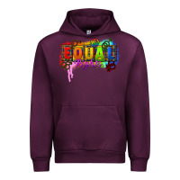 Mauve Wine Equal rights Urban Hoodie - CowGirlArtShop
