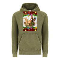 Vintage Olive Christmas coop animals Vintage Hoodie - Artiststas
