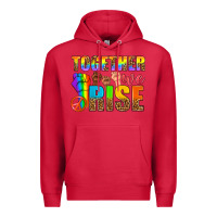 Cardinal LGBTQ+ together we rise Premium Hoodie - NancyCooperArtShop